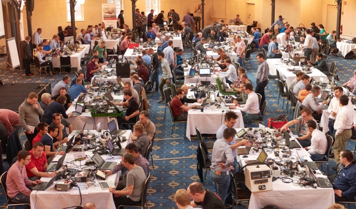 Picture shows the Plugfest in Stuttgart 2017