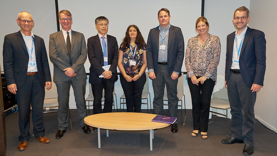 All presenters from the left: Peter van der Vlugt, Dr. Michael Sharpe, Antonio Kung, Michelle Wetterwald, Jim Wilson, Claire d’Esclercs and Norbert Schlingmann